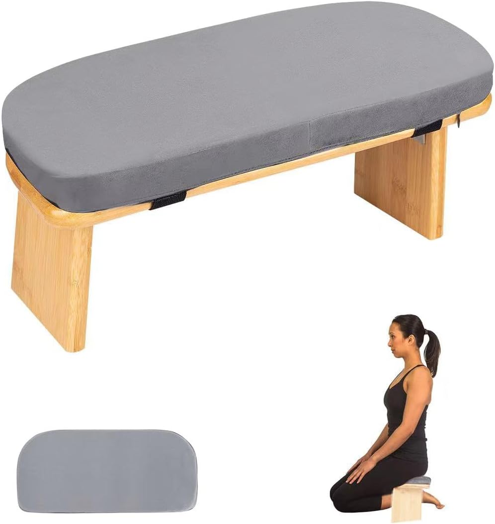 Bamboo Foldable Cushioned Meditation Bench