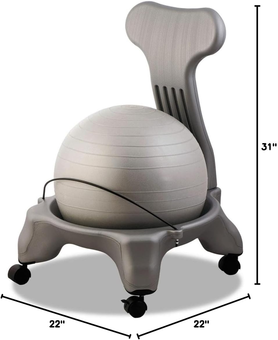 Black Wheeled FitPro Balance Ball Chair