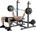 Adjustable Weight Bench with Squat Rack Stand