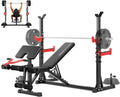 Adjustable Olympic Weight Bench with Squat Rack