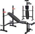 650LBS Foldable Weight Bench with Rack