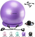 Yoga Ball Chair with Resistance Bands