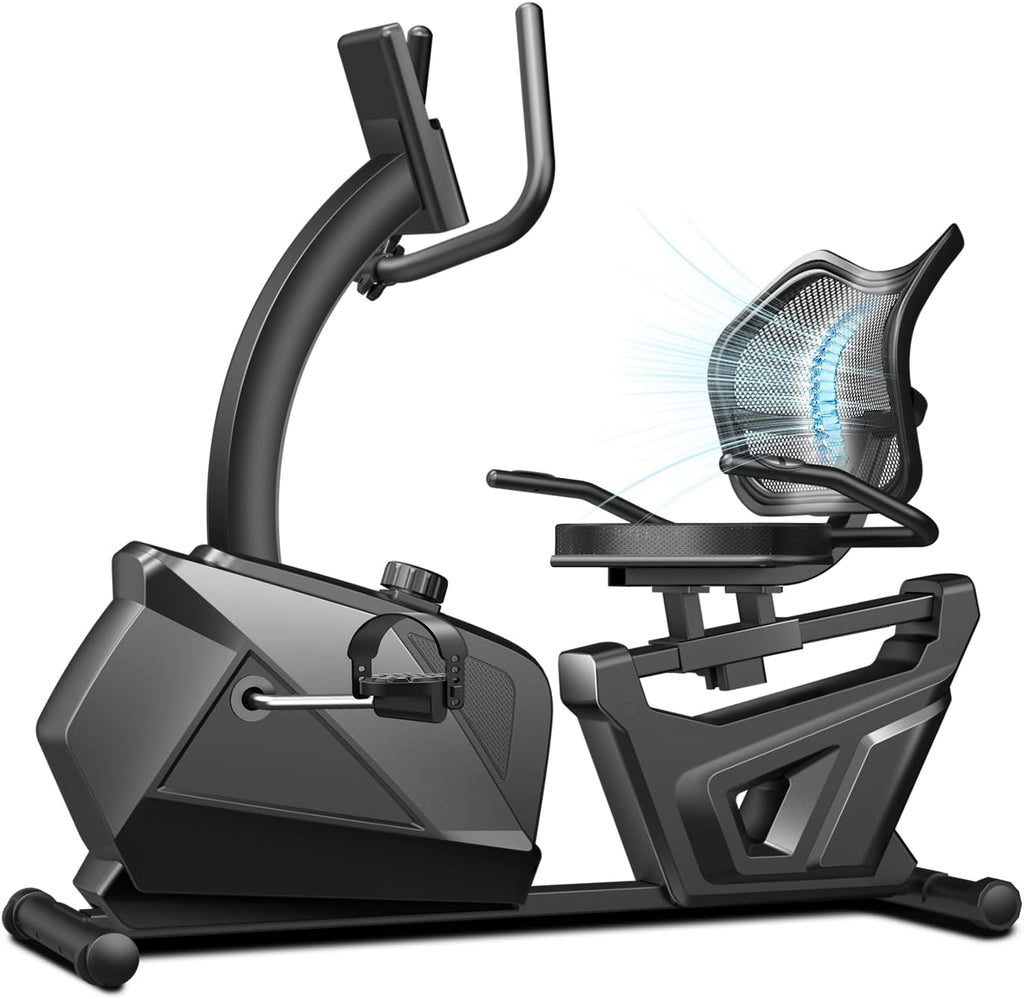 Magnetic Recumbent Exercise Bike with LCD Monitor