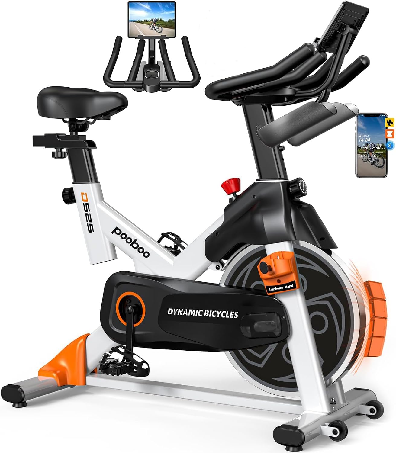 350LBS Magnetic Indoor Cycling Bike with Fitness App