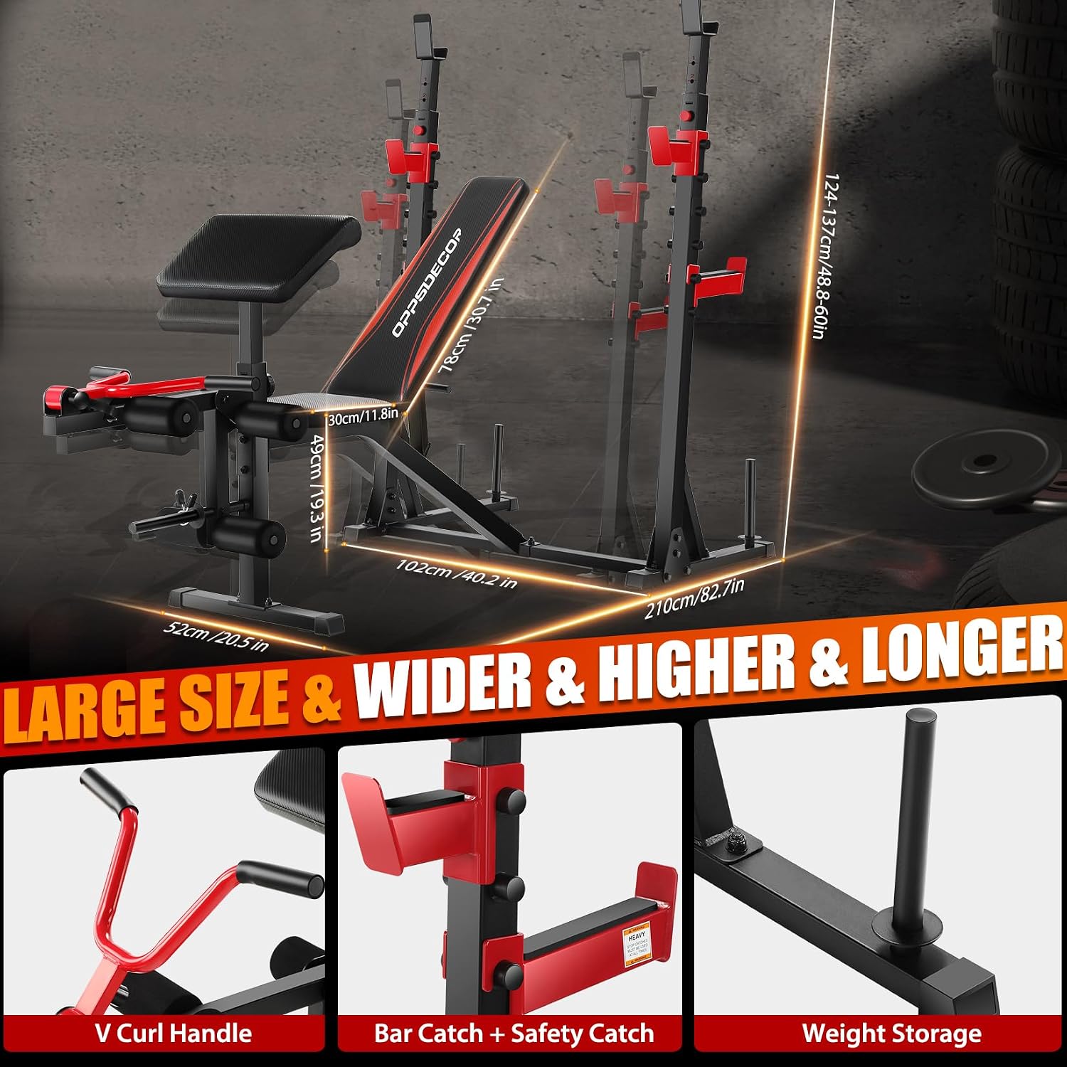 900LBS Heavy Duty Multi-Function Weight Bench Set