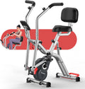 Foldable Exercise Bike with Elliptical Mode LCD Monitor
