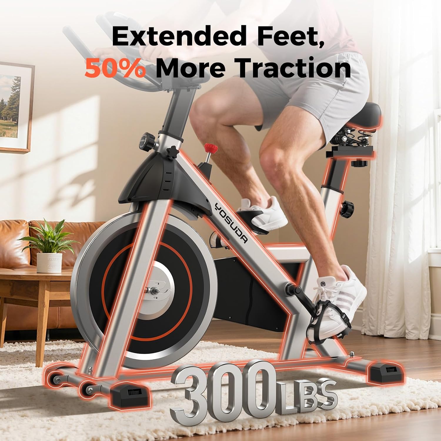 Magnetic Indoor Cycling Bike with Fitness App