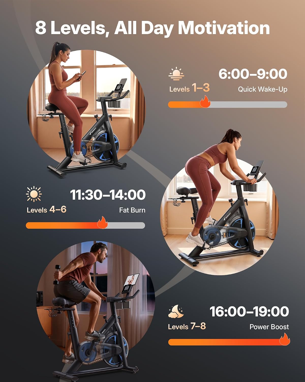330LBS Magnetic Spinning Bike with Fitness App