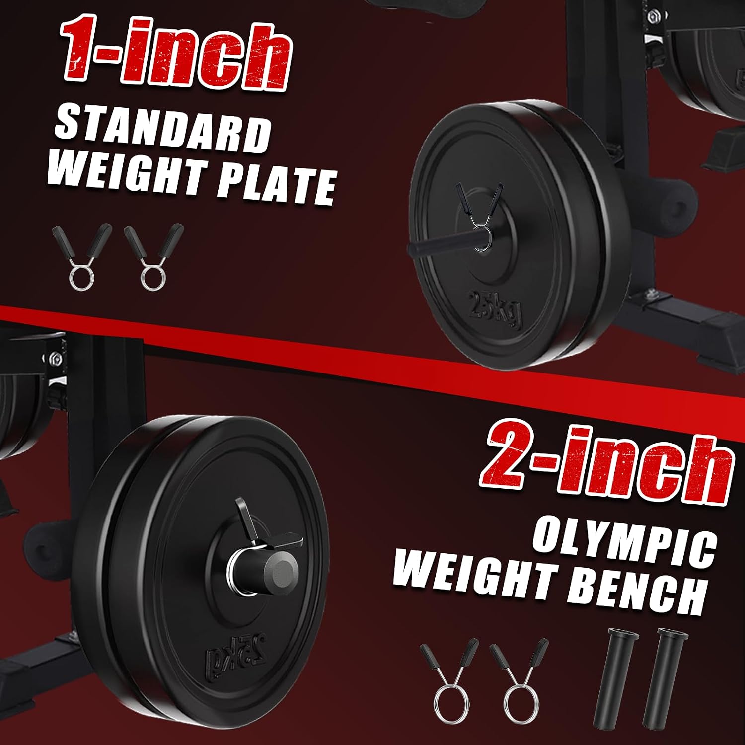 8-in-1 Foldable Olympic Weight Bench with Rack