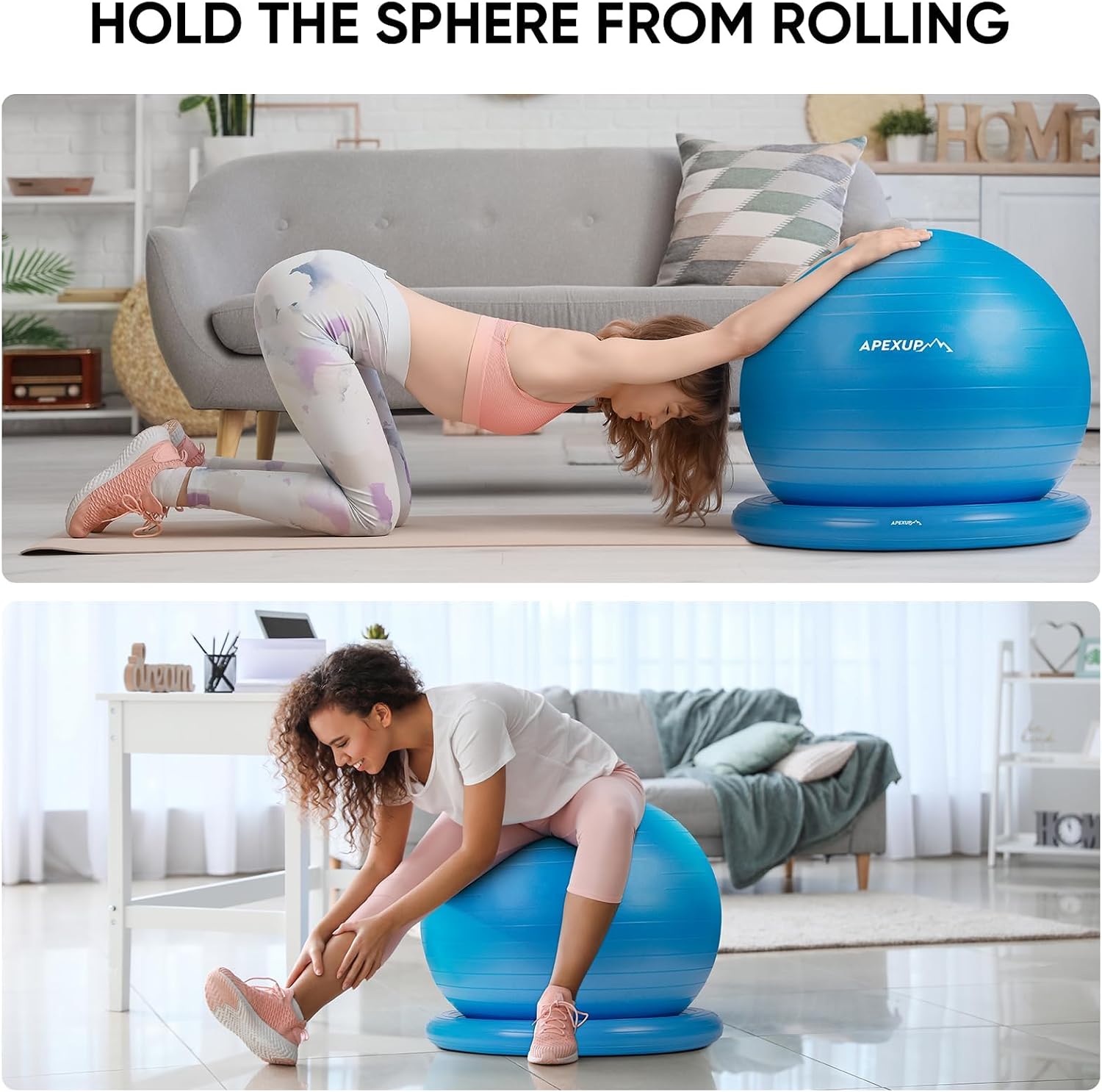 Blue Balance Yoga Ball Office Chair