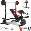 8-in-1 Foldable Olympic Weight Bench with Rack