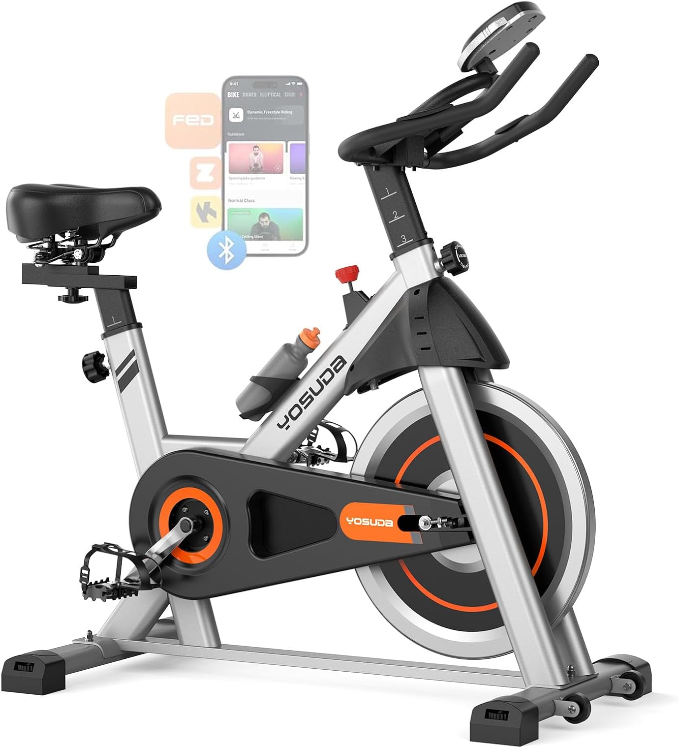 Magnetic Indoor Cycling Bike with Fitness App
