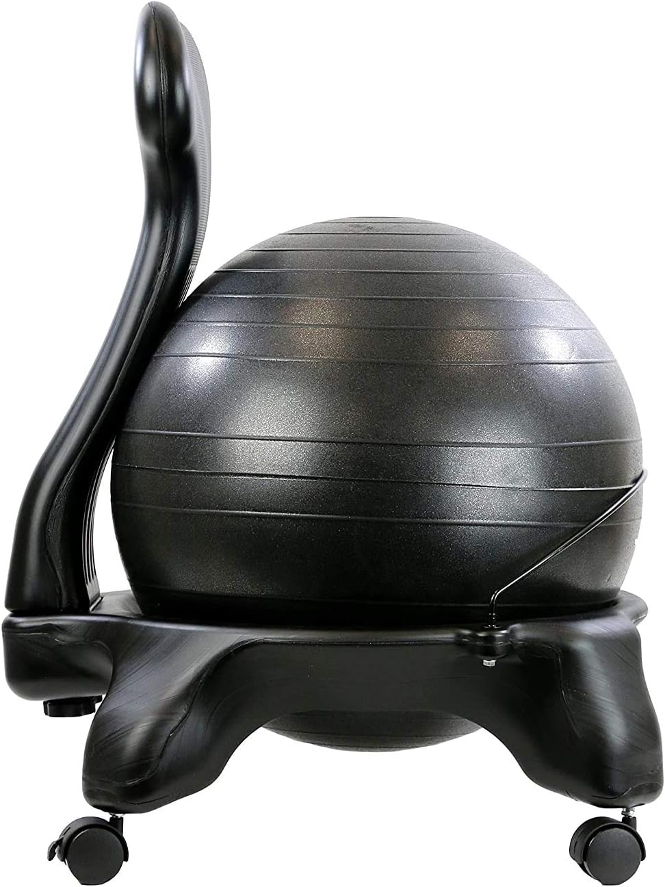 Black Inflatable Kids Exercise Ball Chair