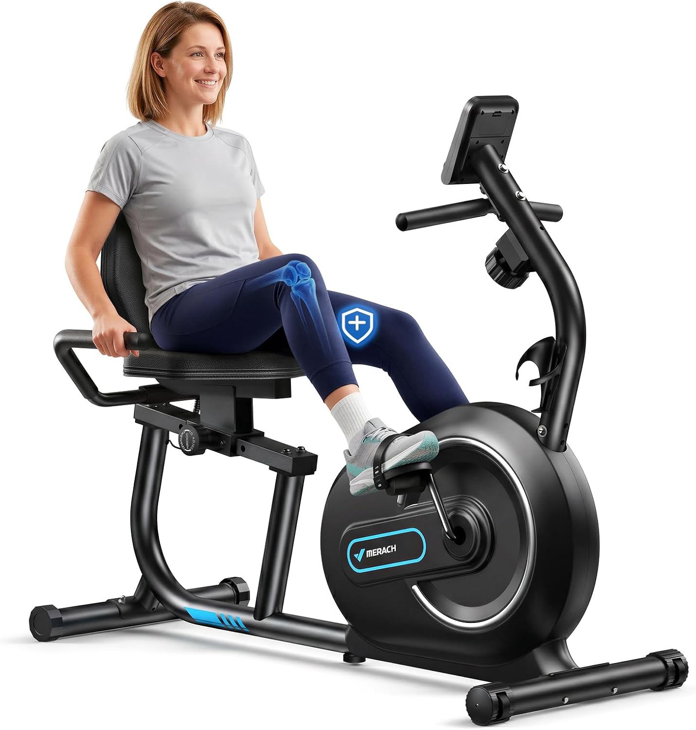 Bluetooth Magnetic Recumbent Exercise Bike for Seniors