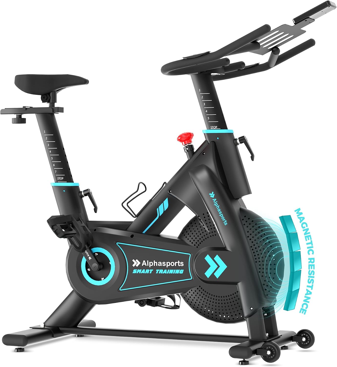 400LBS Magnetic Stationary Exercise Bike with LCD Monitor