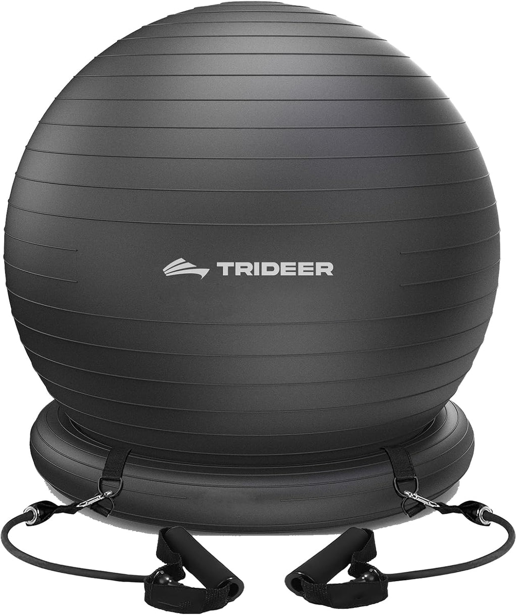 Exercise Ball Chair with Resistance Bands