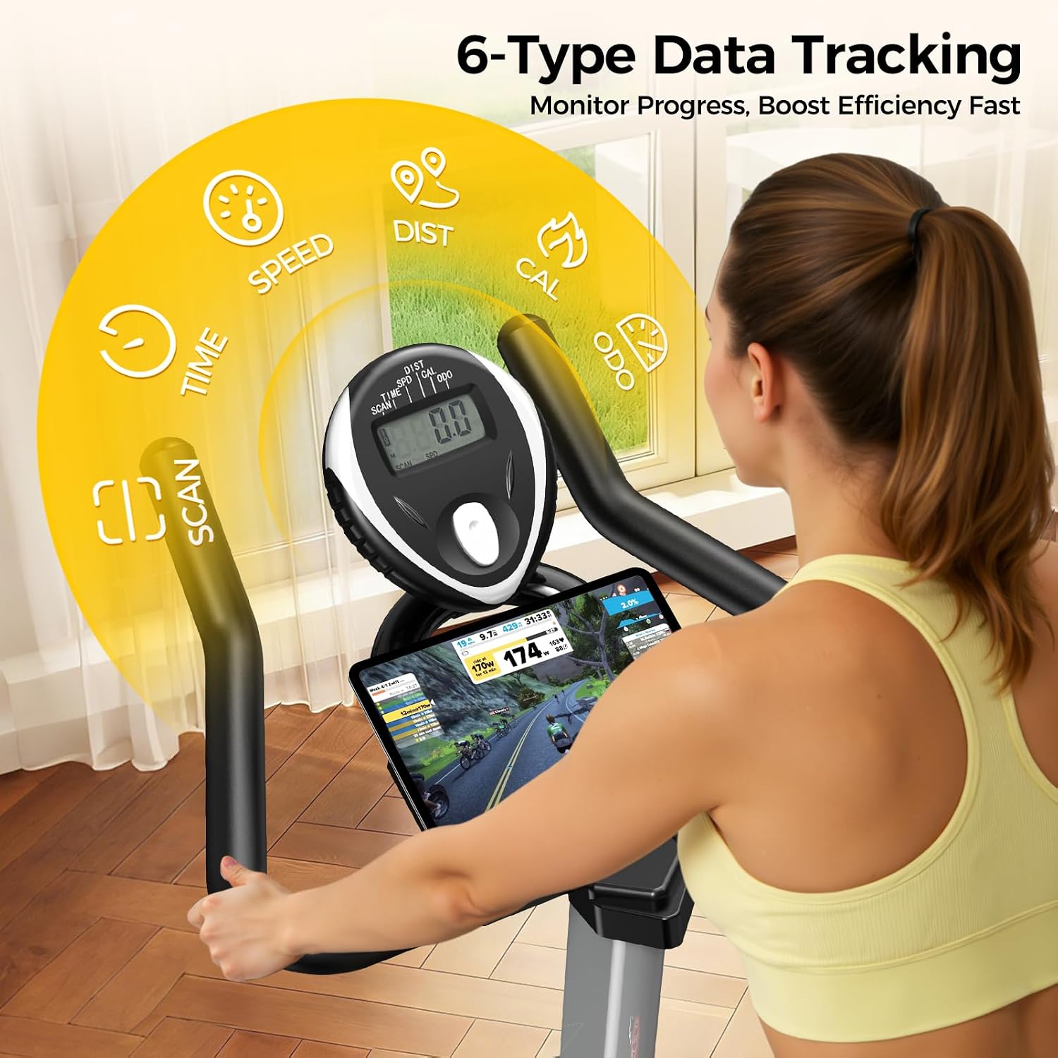 350LBS Magnetic Spin Bike with Fitness App & Tablet Holder