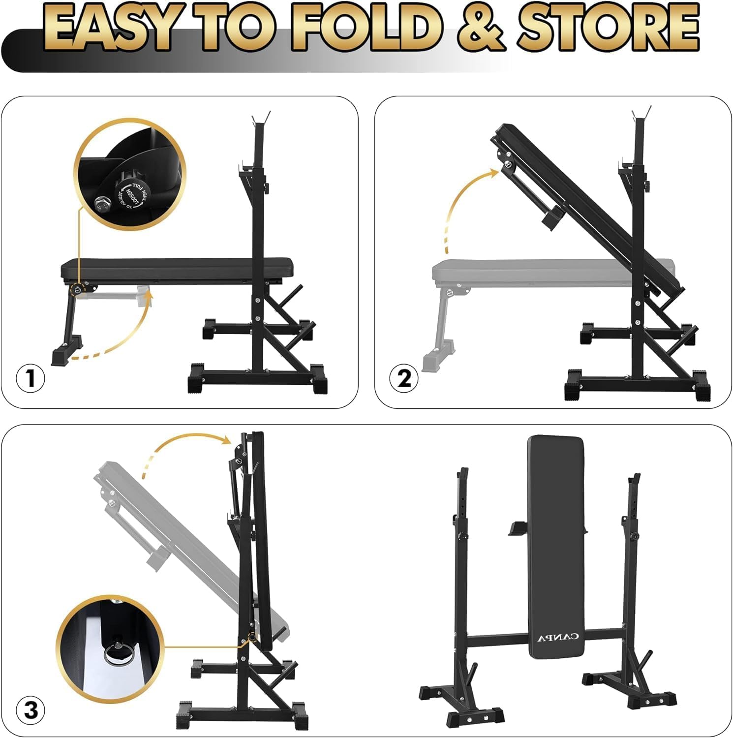 Olympic Weight Bench Press with Squat Rack