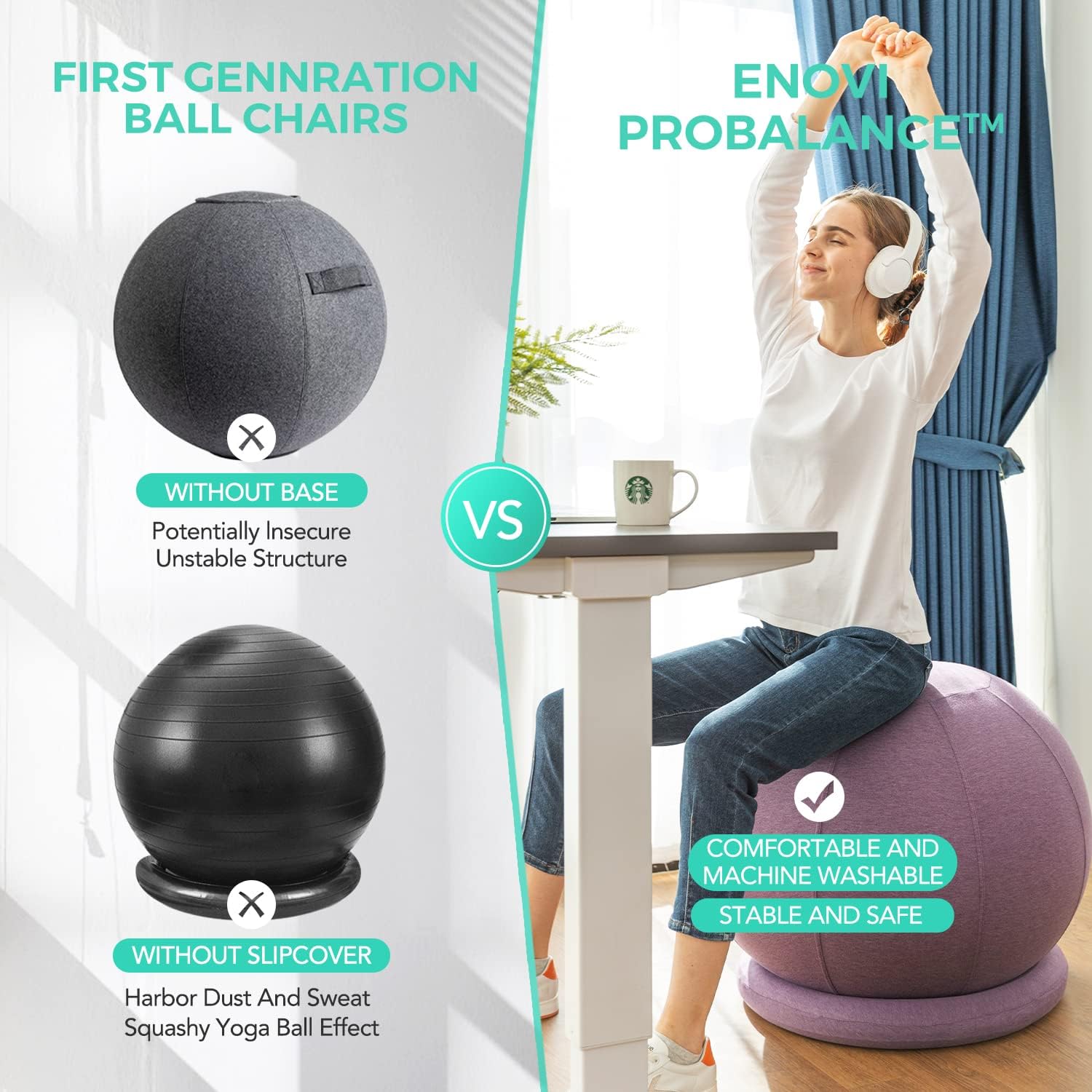 Yoga Balance Ball Office Chair