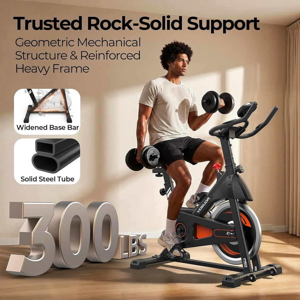 350LBS Magnetic Silent Belt Drive Stationary Bike