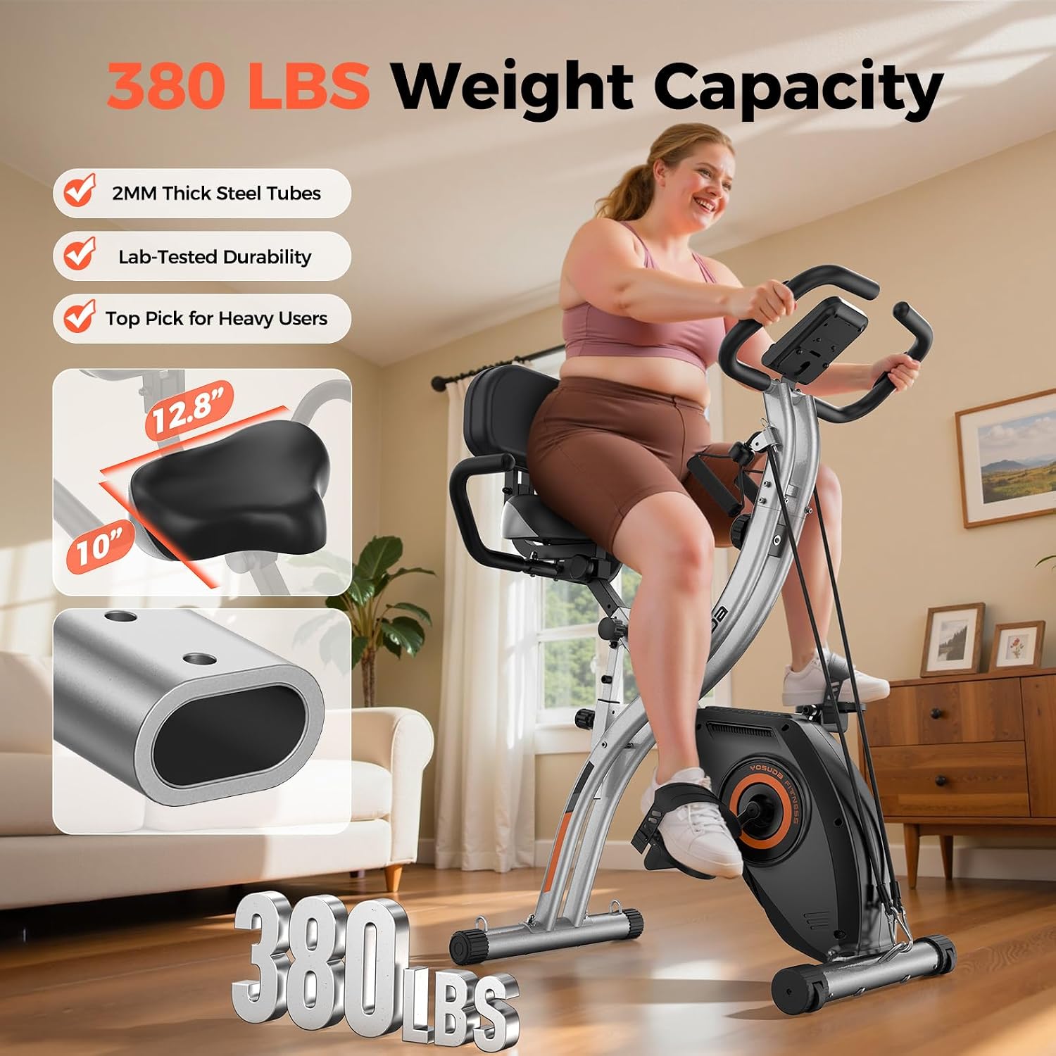 5-in-1 Foldable Magnetic Exercise Bike