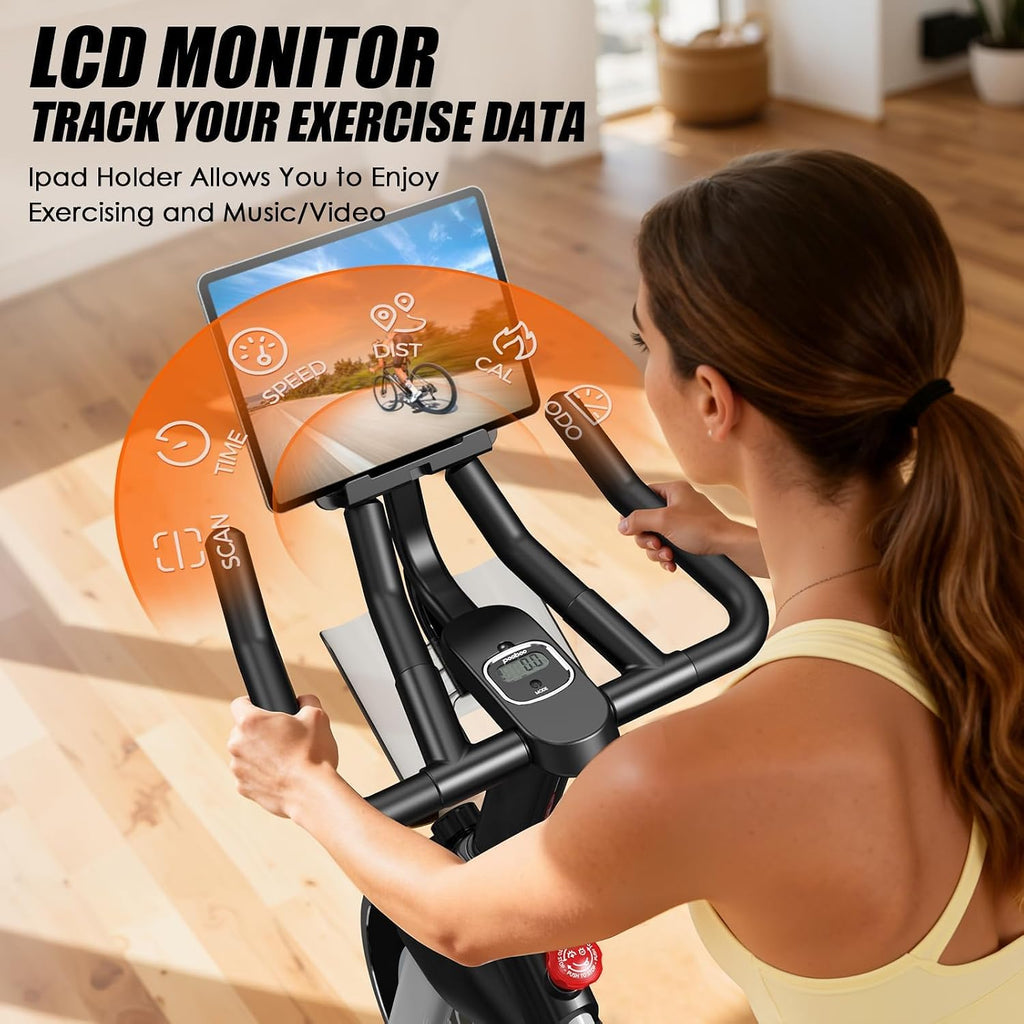 350LBS Magnetic Indoor Cycling Bike with Fitness App