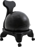 Black Wheeled FitPro Balance Ball Chair