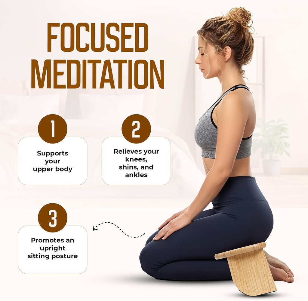 Rocking Bamboo Folding Meditation Bench