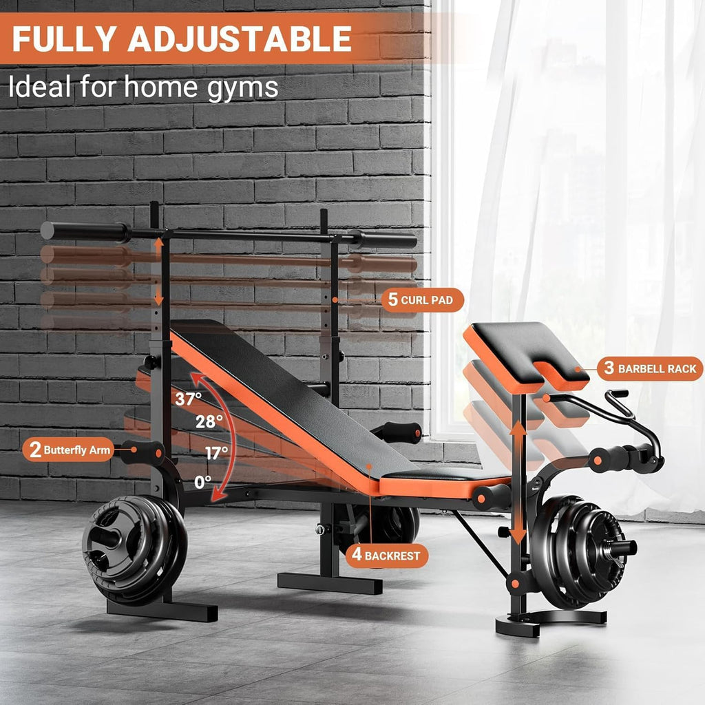 Olympic Weight Bench Press with Squat Rack