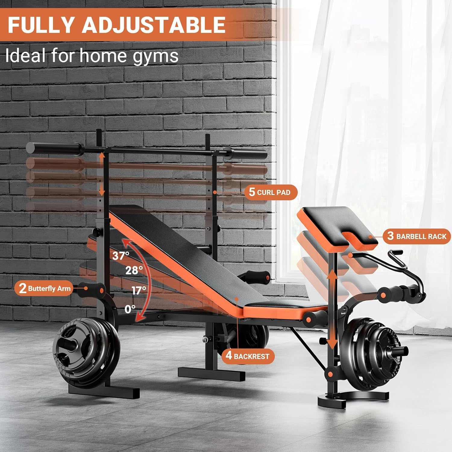Olympic Weight Bench Press with Squat Rack
