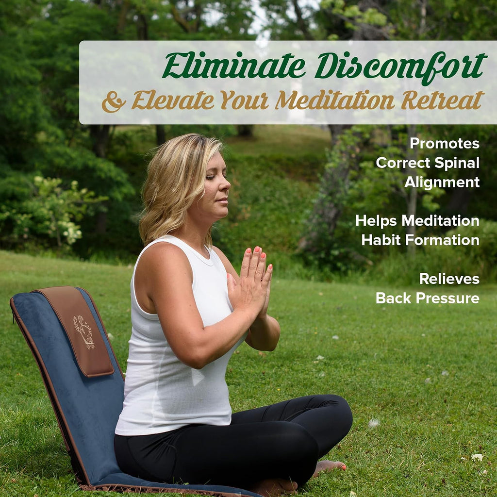 Leather Adjustable Folding Meditation Floor Chair