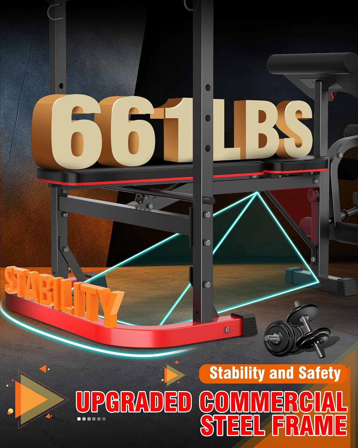6-in-1 Foldable Adjustable Weight Bench
