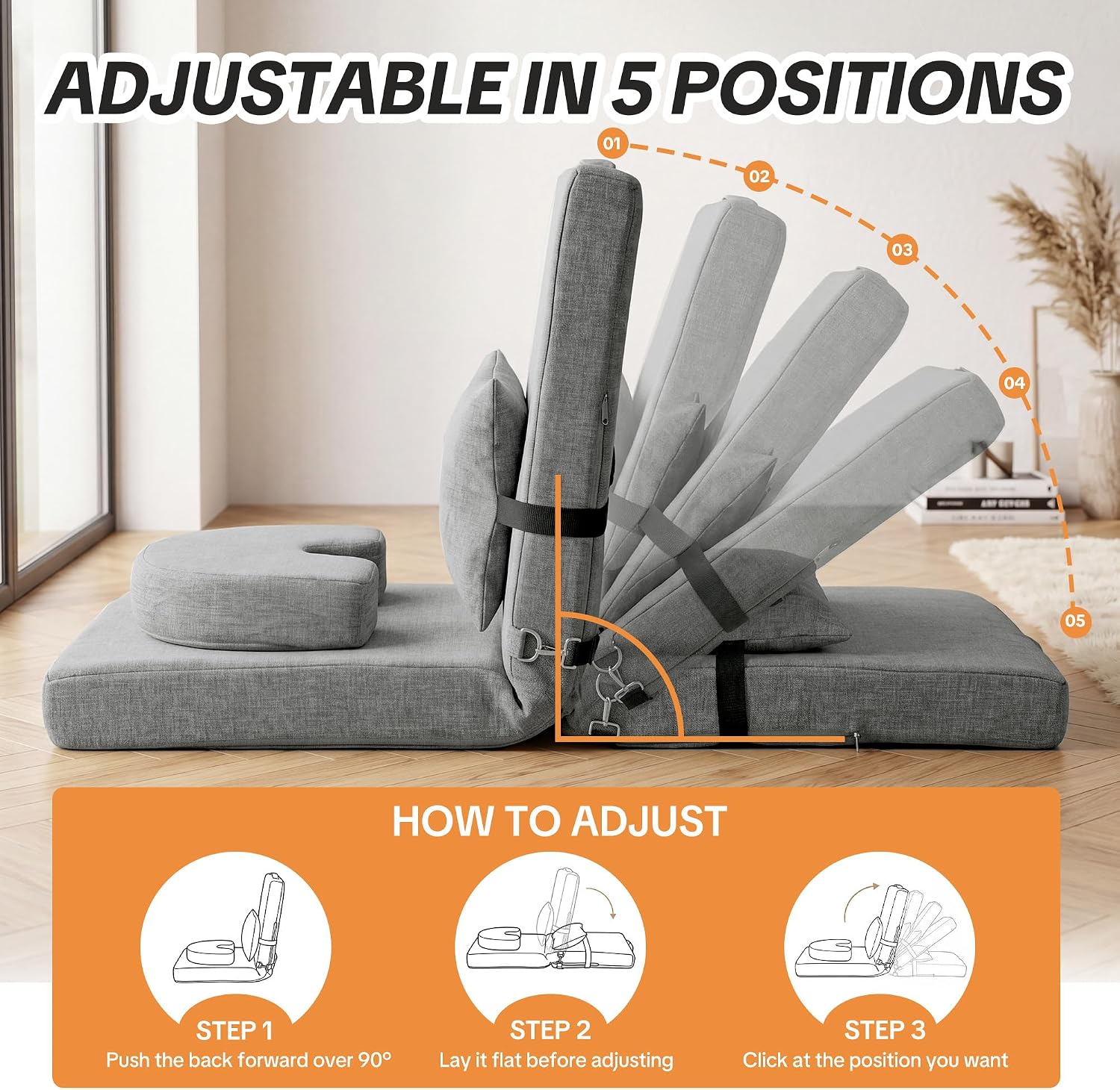 Adjustable Foldable Floor Meditation Chair