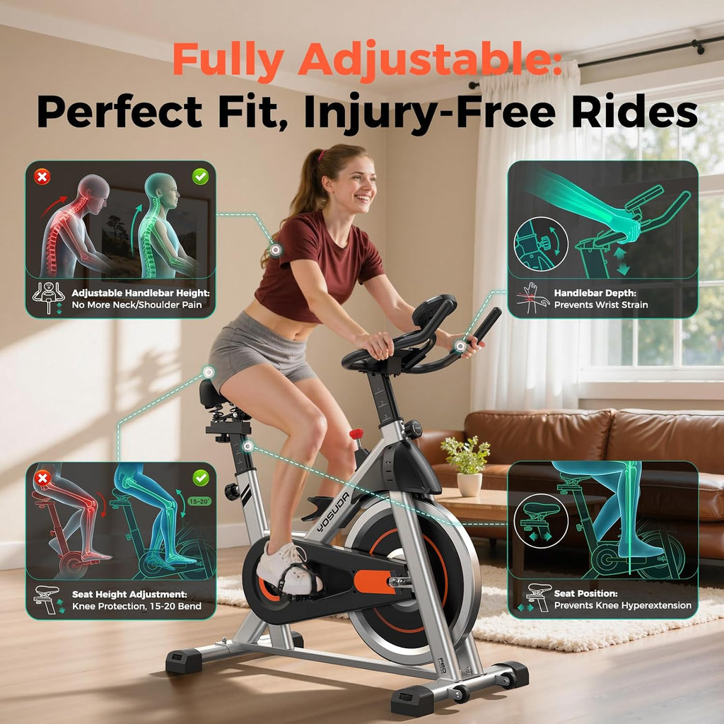 Magnetic Indoor Cycling Bike with Fitness App