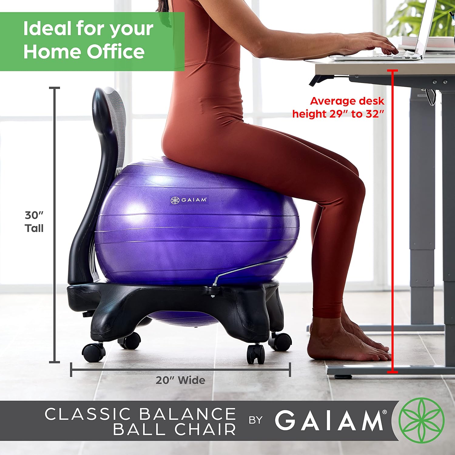 Classic Ergonomic Balance Ball Office Chair