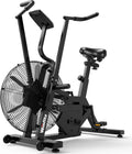 Air Resistance Dual Action Fan Exercise Bike with App