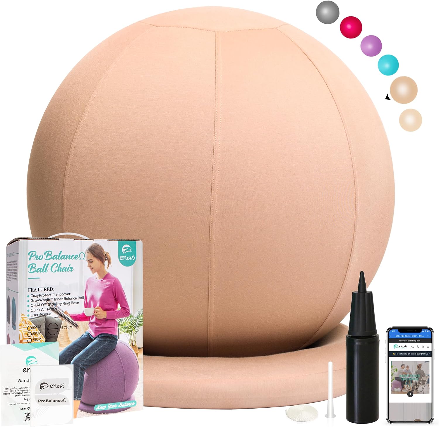 Yoga Balance Ball Office Chair