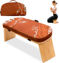 Brown Foldable Bamboo Meditation Bench
