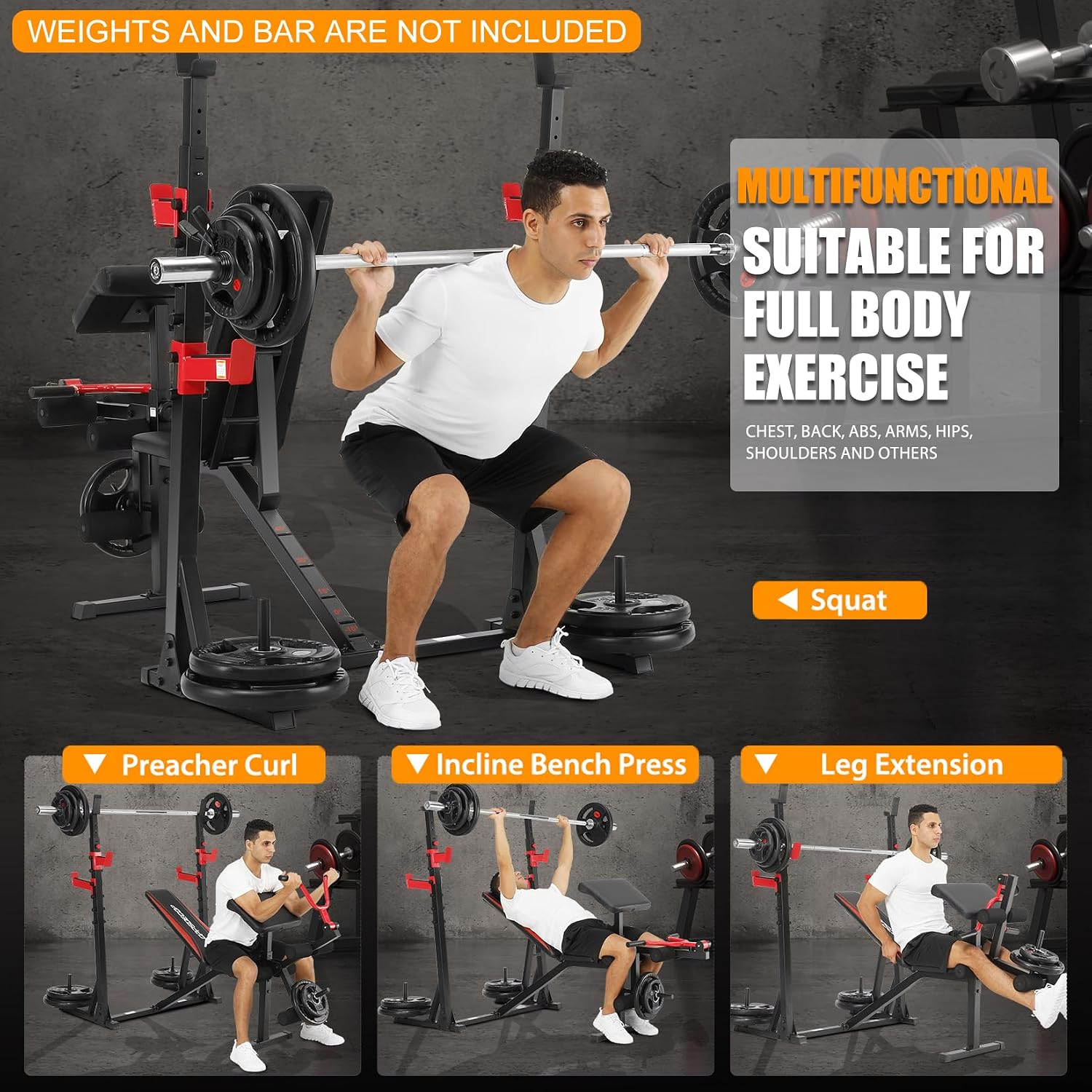 900LBS Heavy Duty Multi-Function Weight Bench Set