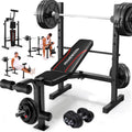 Foldable Multi-Function Weight Bench with Squat Rack