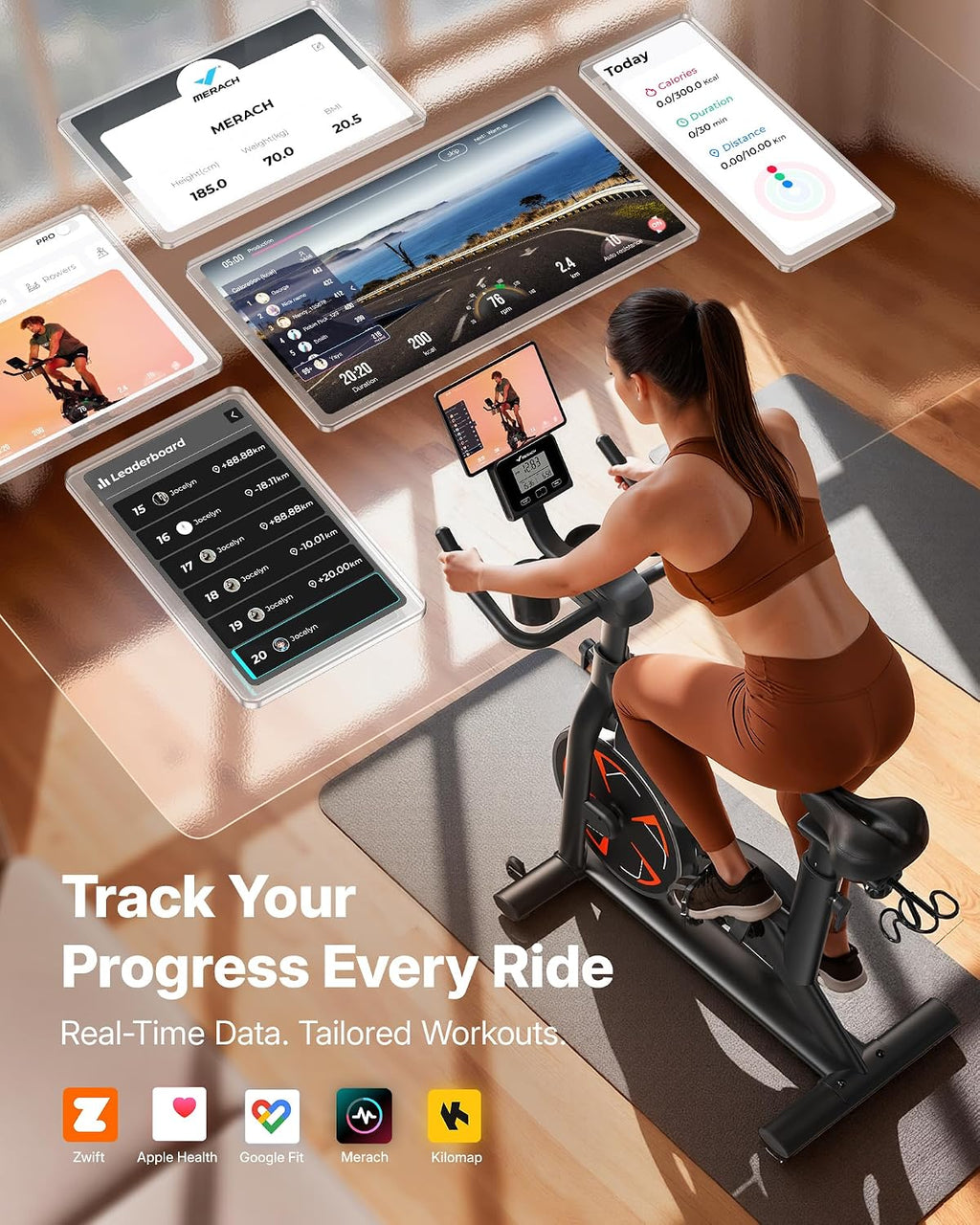 330LBS Magnetic Spinning Bike with Fitness App