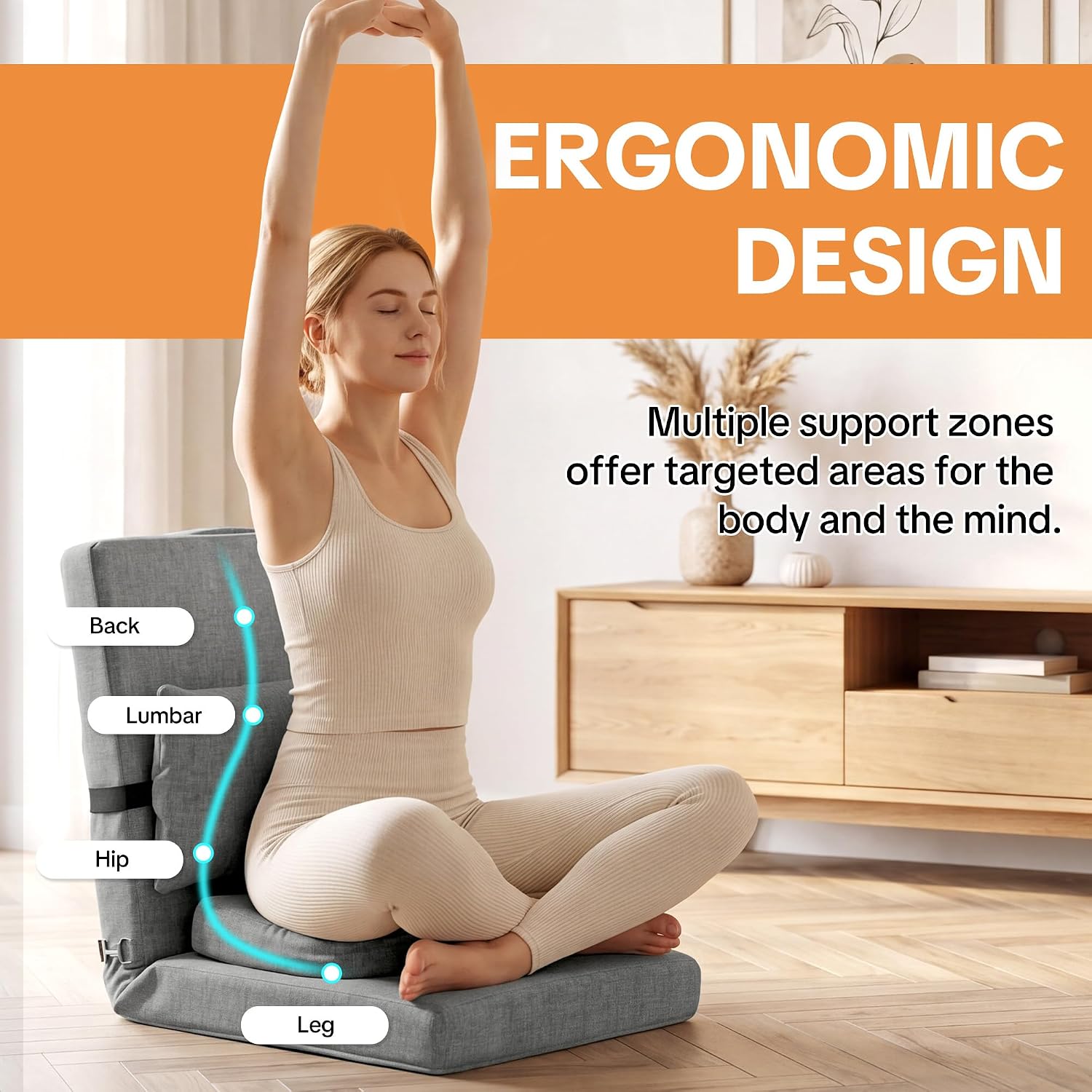 Adjustable Foldable Floor Meditation Chair