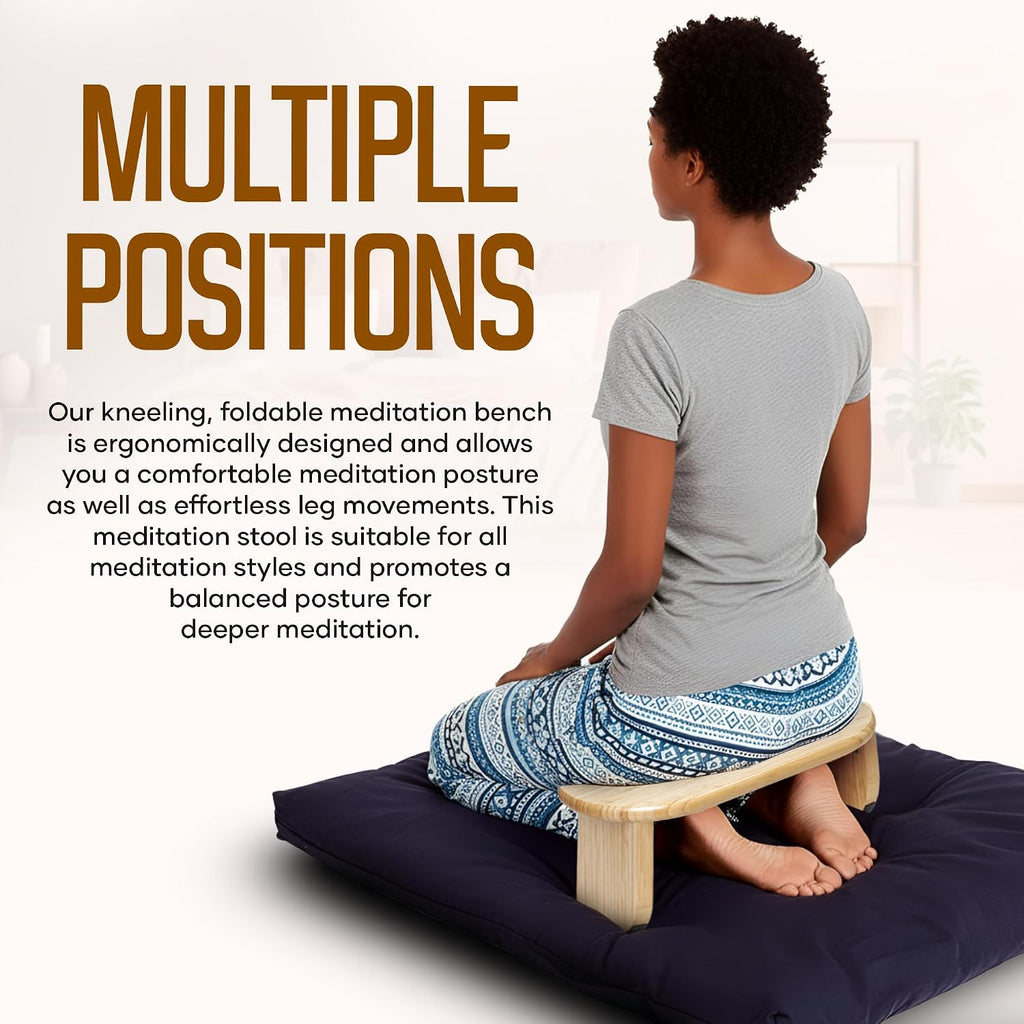 Rocking Bamboo Folding Meditation Bench