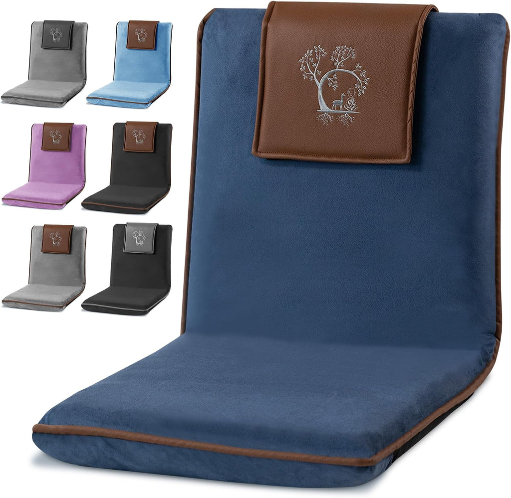 Leather Adjustable Folding Meditation Floor Chair