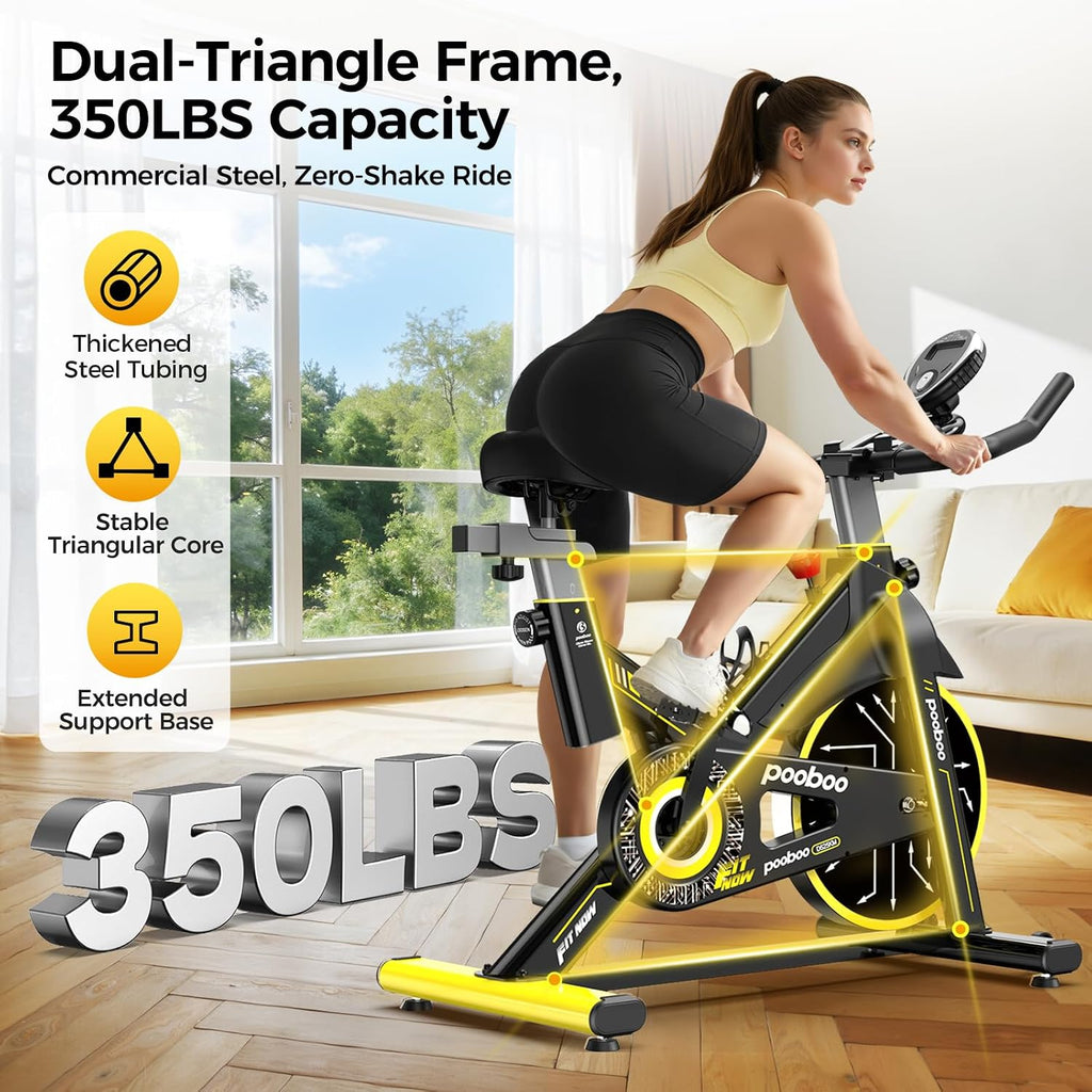 350LBS Magnetic Spin Bike with Fitness App & Tablet Holder