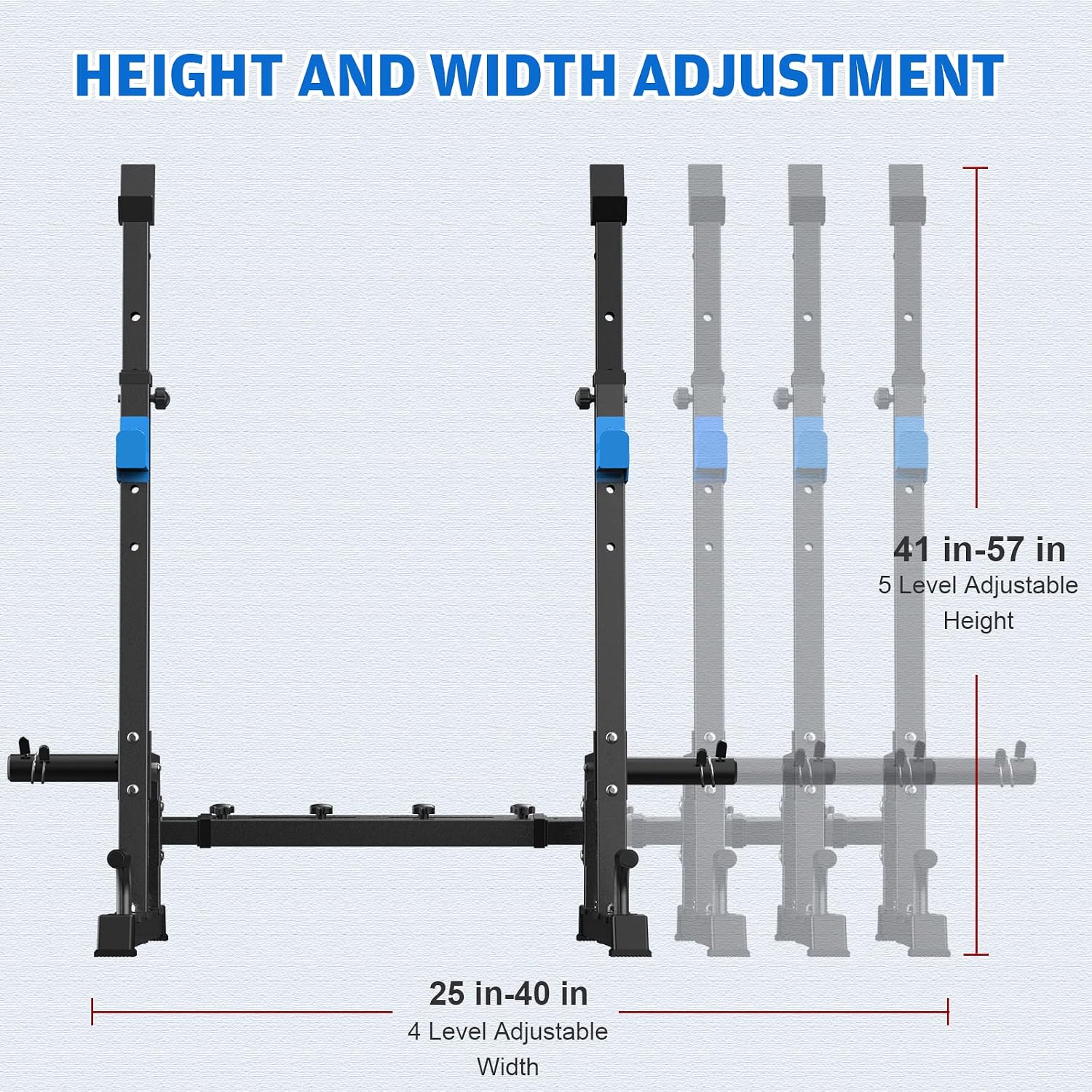 Adjustable Weight Bench with Squat Rack Stand