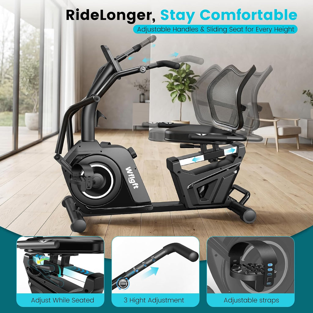 Bluetooth Magnetic Stationary Bike with Arm Exerciser