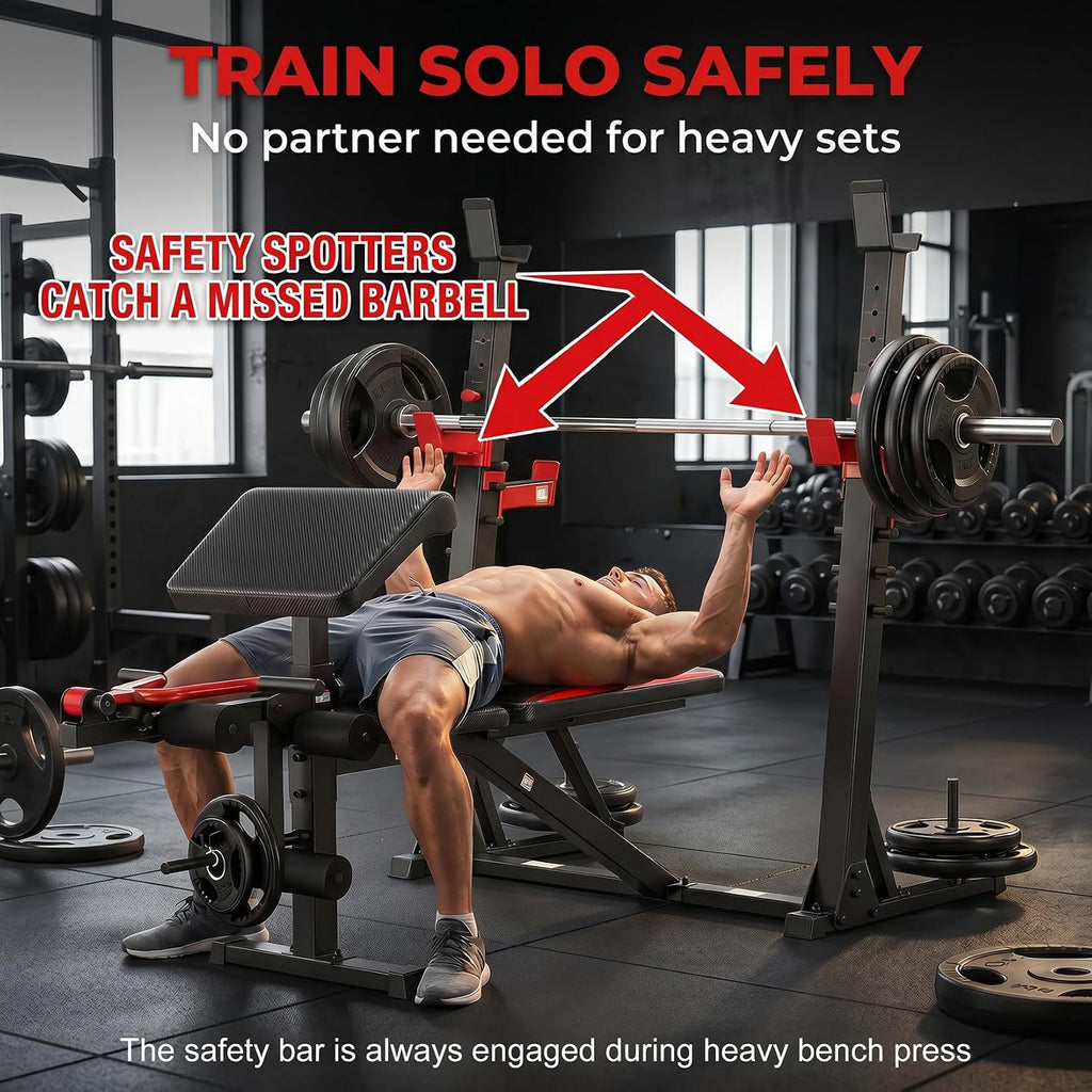 900LBS Pro Multi-Function Weight Bench Set